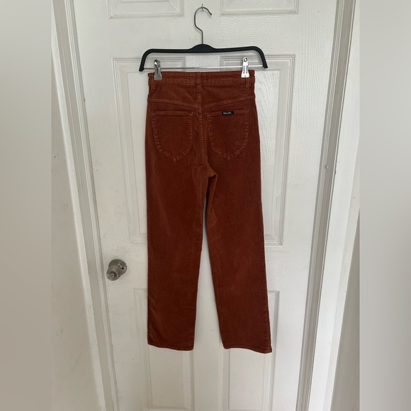 ROLLA’S Original Straight High Rise Corduroy Pants in Brick Red Size 24 - Picture 3 of 8